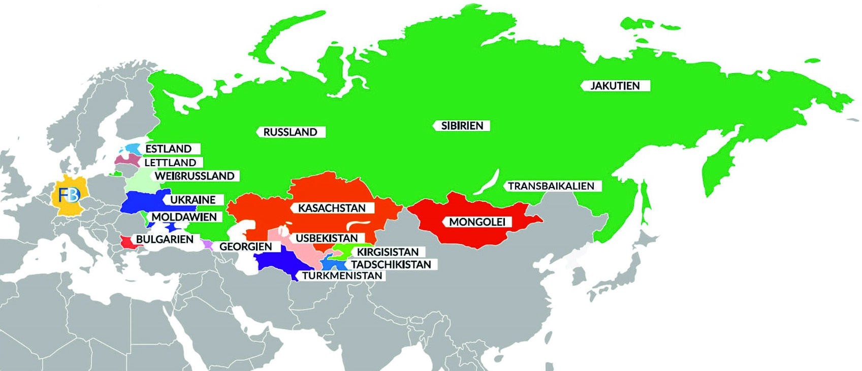 Carte des 17 pays aidés par Le Messager de la Paix