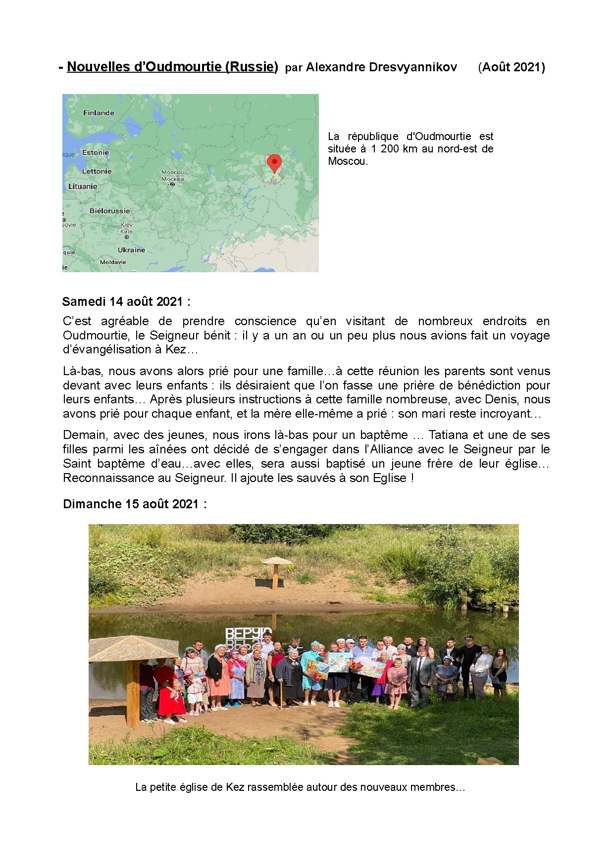 Couverture de N° 13 Lettre de Nouvelles dOudmourtie Russie par A. Dresvyannikov 25 08 2021